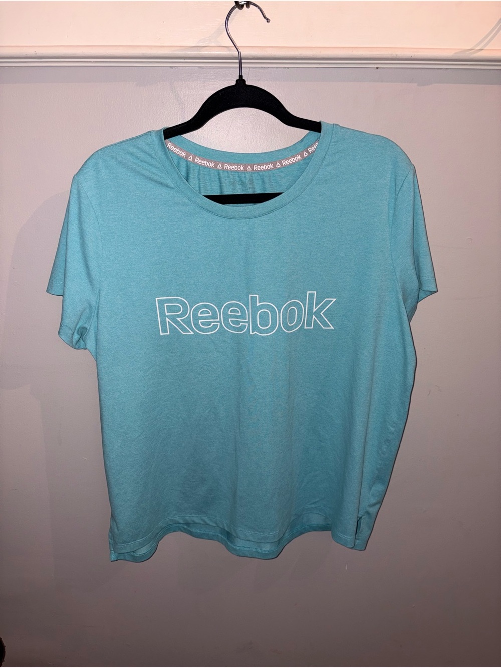 Reebok Teal Crewneck Tee with Subtle Logo Tag